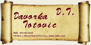 Davorka Totović vizit kartica